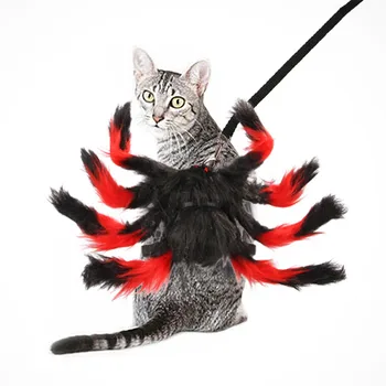 Naujas Naminių Kačių Cosplay Kūrybos Helovinas Voras Krūtinės Diržas Katė Helovinas Kalėdų Krūtinės Dirželiai su Spider Pavadėlio Katės Kostiumas