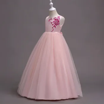Naujas Atvykimo Grindų Ilgis Gėlių Mergaičių Suknelės 2019 Mėtų Žalia Kamuolys Suknelė Vaikai Inscenizacija Suknelės Siuvinėjimo Komunijos Suknelės
