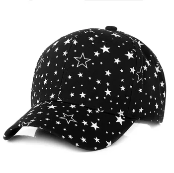 Vasaros Moterų Saulės Skrybėlės Medvilnės Pentagram Star Įrengti Beisbolo Kepurės Gypsophila Hip-Hop Casquette Kaulų Snapbacks Skrybėlės Trucker