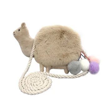 Alpaka Pliušinis Maišelį Gyvūnų Paketo Camel Spalvos Animacinių filmų Mielas Pečių Kuprinė Kuprinę Vaikams Mergina Kūdikio Krepšys pliušinis lėlės, žaislai, dovanos