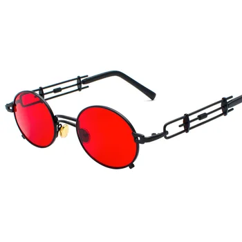 AIMISUV Steampunk Akiniai nuo saulės Moterims Prabanga Ovalo formos Saulės, stiklo Dengimo Akinius Metalo Vintage Retro Vyrų UV400 vyriški akiniai nuo saulės