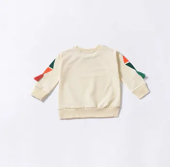 Bamblys vaikams, kūdikių, mergaičių drabužiai visiškai rankovės outwear megztiniai šiltas, mielas ruduo spalvingas viršūnes hoodies drabužius mergina 6M-5Y