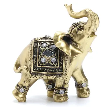KiWarm Karšto Parduoti Derliaus Feng Shui Elegantiškas Elephant Trunk Statula Pasisekė Turto Statulėlės Dovana ir vidaus Apdaila