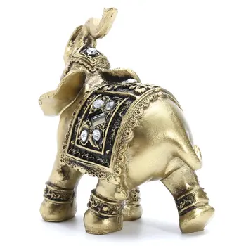KiWarm Karšto Parduoti Derliaus Feng Shui Elegantiškas Elephant Trunk Statula Pasisekė Turto Statulėlės Dovana ir vidaus Apdaila