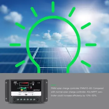 0A PWM Saulės baterijomis Baterija Reguliatorius Įkrovimo Valdiklis 12V 24V Automatinis Jungiklis 2018 NAUJAS
