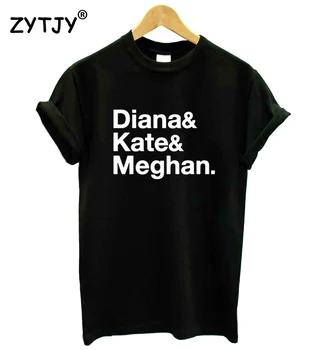 Diana Kate Meghan Moterų marškinėlius Medvilnės Atsitiktinis Juokingi marškinėliai Lady Yong Mergina Viršuje Tee Hipster Lašas Laivas S-365