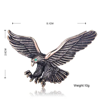 Blucome Derliaus Antikvariniai Sidabro Spalvų Papuošalai Flying Eagle Sagė Vyrai, Berniukai Tiktų Šalikas Priedai Paukščių Smeigtukai Gimtadienio Dovana