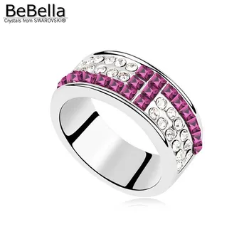 BeBella romantiška geometrinis kristalų šalies piršto žiedą girlwoman pagaminti su Austrijos Kristalais iš Swarovski Kalėdų dovana