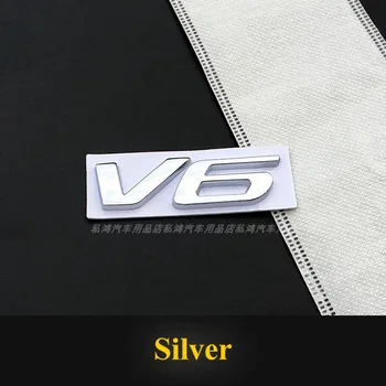3D Metalo, TITANO V6 S Automobilių Galinis Kamieno Emblema 