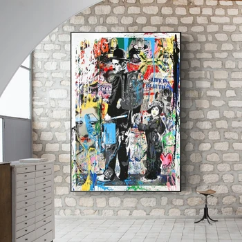 Šiuolaikinio Graffiti Meno Drobė Paveikslų Ant Sienos Menas, Plakatų Ir grafikos Abstrakčiai Gatvės Meną, Nuotraukų, Namų Sienų Apdailai Cuadro