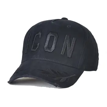 Hat dsq prekės skrybėlę vyrų Beisbolo Kepurės Aukštos Kokybės, medvilnės unisex Reguliuojamas Beisbolo Kepurės, DSQ2 laišką juoda kepurė vyrams