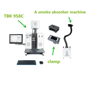 Lazerinio Ženklinimo Mašinos TBK 958C rėmo tarpine ir dūmų absorberio mašina 