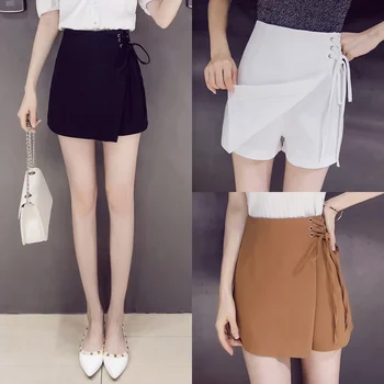 Trumpas sijonas moterų pavasario ir vasaros naujų mados aukštos juosmens rudenį ir žiemą, nereguliarus ėjimo įrodymas, kelnių sijonas-line sijonas