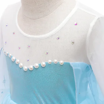 Disney Aisha Sušaldyti 2 Purus suknelė Aisha temą apsiaustu maxi suknelė Princesė suknelė, kostiumas mergaitėms Pearl kalnų krištolas tinklelio suknelė