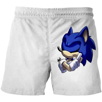 Sonic the Hedgehog Vaikams, Cartoon poliesteris šortai Ziajać Mados sonic šortai Vaikams, cartoon šortai Mados Kelnės vasarą šortai