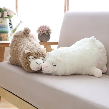 30-65cm Japonijos Alpacasso Pliušiniai Žaislai Įdaryti Gulėti Alpaka Žaislai, Lėlės, Minkšti Gyvūnų Žaislai Kawaii Dovana Vaikams Mielas Pagalvę Dovanų Žaislas