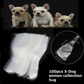 100vnt Šunų Spermos Surinkimo Krepšys Rankovėmis Šuo Dirbtinis Apvaisinimas Makščių