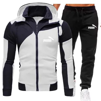 Rudens-Žiemos Vyrų Rinkiniai Prekės Sportiniai Kostiumai 2 Gabalas Rinkinių, vyriški Drabužiai, Hoodies+Kelnės Rinkiniai Vyrų Streetswear Palto, Striukės