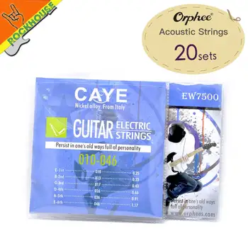 20sets Orphee Elektrinės gitaros stygos EW serijos guitarra stygos 009-042 011-050 Nicel lydinys iš Italijos patvarus Didmeninės