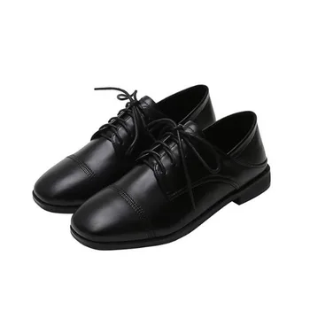 Naujas ponios batai Senovinių nėrinių turas įrankiai batai Rudi platforminiai Batai moterims laisvalaikio bateliai juodos Butai Mokasīni, Oksfordo bateliai