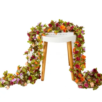 45flowers dirbtinių gėlių girlianda ivy rudenį mažas bijūnų žiedai padirbtų augalų Rudenį lapai vynuogių Šviesą gėlės gražus dekoras