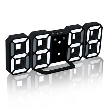 3D LED Skaitmeninis Laikrodis-Žadintuvas Atidėti Kabo Sieninis Laikrodis 12/24 Valandų Kalendorius Termometras, Vaikų Kambario, Miegamojo, Stalo, Namų Puošybai