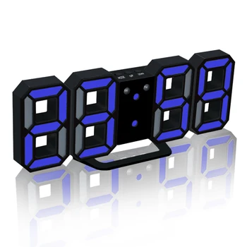 3D LED Skaitmeninis Laikrodis-Žadintuvas Atidėti Kabo Sieninis Laikrodis 12/24 Valandų Kalendorius Termometras, Vaikų Kambario, Miegamojo, Stalo, Namų Puošybai