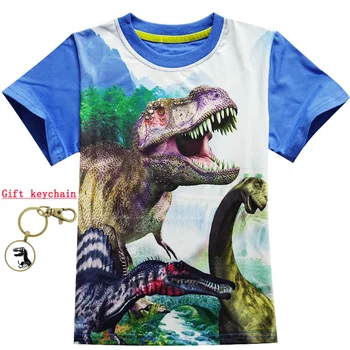Juros periodo Pasaulyje dinozaurų marškinėlius Vaikai Viršūnes Tees Vaikų Marškinėliai Vasaros Paauglys Berniukai Dragon Marškinėliai berniukams metų Mergaitės Drabužius