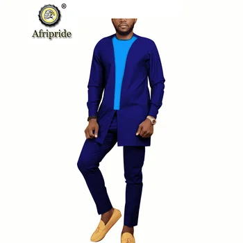 2019 Afrikos apranga vyrams dashiki drabužiai, spausdinimo top marškinėliai+ziajać nustatyti 2 gabalas tinka tradicinių palaidinė heidi bazin AFRIPRIDE S1916009