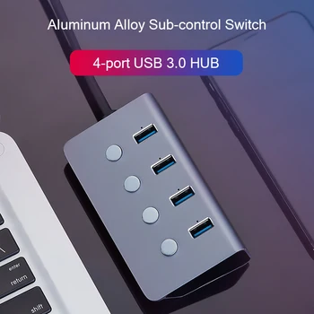 SeenDa Sub-Jungiklis 4-Port USB 3.0 HUB Aliuminio Lydinio 5Gbps Multi USB, Adapteris, Splitter Didelės Spartos For Desktop Laptop