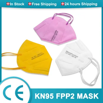 FFP2 Mascarillas 7 spalvų CE Kaukė daugkartinio naudojimo KN95 Kaukė 5 Sluoksnių Veido Kaukė KN95 Filtras Respiratorių Veido masque Suaugusiųjų KN95