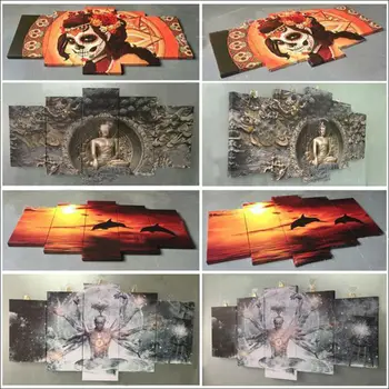 ArtSailing HD spausdinimo 5 gabalas drobė menas abstraktus Žemėlapis Tapybos sienos nuotraukas kambarį plakatai namų puošybai šiuolaikinio meno