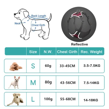 Šunys Panaudoti Liemenė Atspindinti Smulkaus Ir Vidutinio Šunelis Panaudoti Minkštas Kvėpuojantis Šunų Petnešos Antkaklio, Ėjimo Mokymus Pet Products