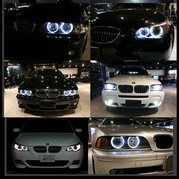 2vnt Klaidų LED Angel Eyes Marker Lemputės Lempučių BMW E39 E53 E60 E61 E63 E64 E65 E66 E87 525i 530i xi 545i M5