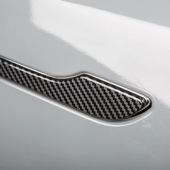 Heenvn 4Pcs/Set Durų Rankena Tesla Modelio 3 Durų Padengti Pasta Model3 Anglies Pluošto ABS Modelio Y Automobilių Tris Priedai, Dalys 2020 m.