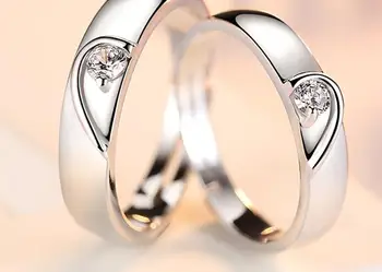 YTF213 925 Sidabro Klasikinis vestuvinis žiedas Balta Kubinis Cirkonis vestuvių žiedas papuošalai, vyrų ir moterų porų