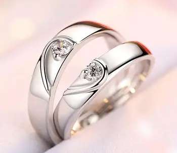 YTF213 925 Sidabro Klasikinis vestuvinis žiedas Balta Kubinis Cirkonis vestuvių žiedas papuošalai, vyrų ir moterų porų