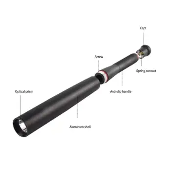 Beisbolo Lazda LED Žibintuvėlis T6 Multi-funkcija Saugumo 450 Liumenų Mace Sunku Nešiojamą savigynos Baterija Žibintuvėlis Šviesos