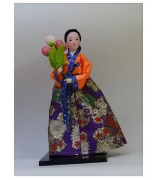 Korėjos Stiliaus Lėlės Dervos Amatų Suvenyras Namų Puošybai Rytų Tradicinė korėjiečių Hanbok Lėlės Dekoro Meno Dovana Amatų L231