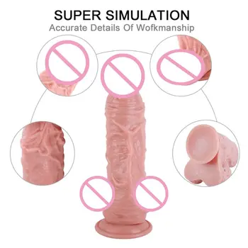 Oda atrodo Tikroviškas Dildo minkštas Skystis Gali dėvėti didelis Didelis Penis Su siurbtuko Sekso Žaislai Moteris Strapon Moterų Masturbacija