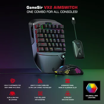 GameSir VX2 AimSwitch Klaviatūros, Pelės ir Adapteris, skirtas Xbox Serijos X/S, Xbox Vienas, PS4, 