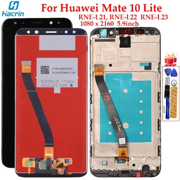 Ekrano ir Huawei Mate 10 Lite LCD Ekranas Jutiklinis Ekranas skaitmeninis keitiklis Asamblėjos Pakeitimo Ekrano ir Huawei Mate 10 Lite Ekranas