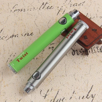5vnt/daug UGO Twist baterija elektroninių cigarečių pusėje mokestis evod twist 3.3-4.8 Kintamos Įtampos 650/900mah baterijas vape pen