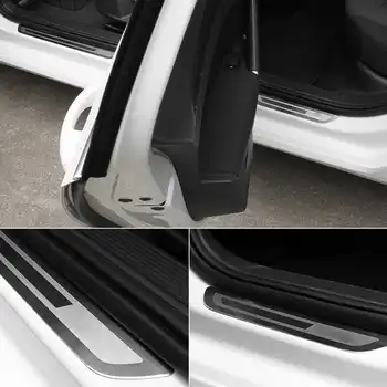 4pcs/set Nerūdijančio Plieno, Automobilių Durų & Galinių Durelių Slenksčio Plokštės VW Golf GTI Automobilių Nusitrinti Plokštė Durų Slenksčio Skydelis Raštas