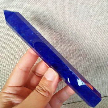 16cm) kvarco kristalo lazdelė, mėlyna stintos dekoratyvinis krištolo kristalų chakra lazdelė akmenų ir kristalų