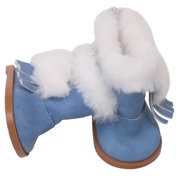 18 colių Mergaičių lėlės batai Žiemą pliušinis batai Amerikos naujagimių batų žaislai tinkami 43 cm kūdikių lėlės s207