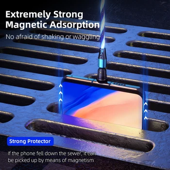 540 Laipsnių Roating Magnetinio Laidu Teka Šviesos diodų (LED) 