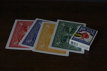 Keturių spalvų didelis kortelės, keisti,keisti baltos kortelės,triukui Etape Magija iš Arti Klasikinis Magija Gudrybė