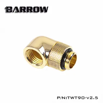 4PCS barrow vandeniu aušinamas G1 / 4 jungtis juoda / ryškus / balta / aukso 90 laipsnių pasukama bendras swivel alkūnė TWT90-v2.5