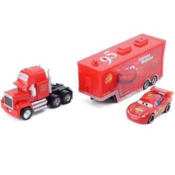 Disney Pixar Cars 2 3 Žaislas Automobilis Nustatyti Žaibas McQueen Mack Dėdė Sunkvežimių Gelbėjimo Kolekcija 1:55 Diecast Modelio Automobilių Žaislas Vaikams Dovanų